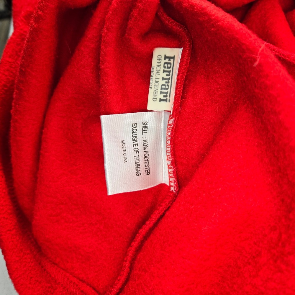 Ferrari Official Licensed Vintage Red 1/4 Zip Fleece Pullover Rare 2XL NWT 90's - Picture 8 of 10